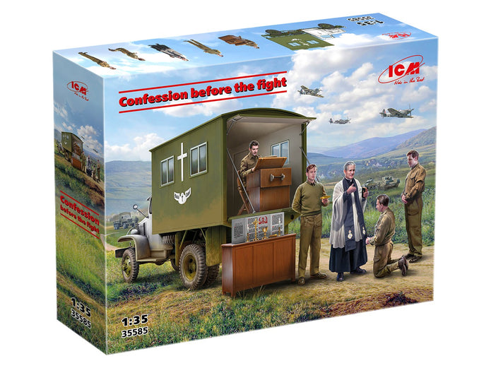 Confession before the fight Scale 1:35 ICM35585 Plastic Model Truck Kit