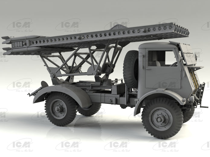 ICM 35591 Plastic model truck kit 1:35 BM-13-16 W.O.T 8 chassis WWII Soviet MLRS