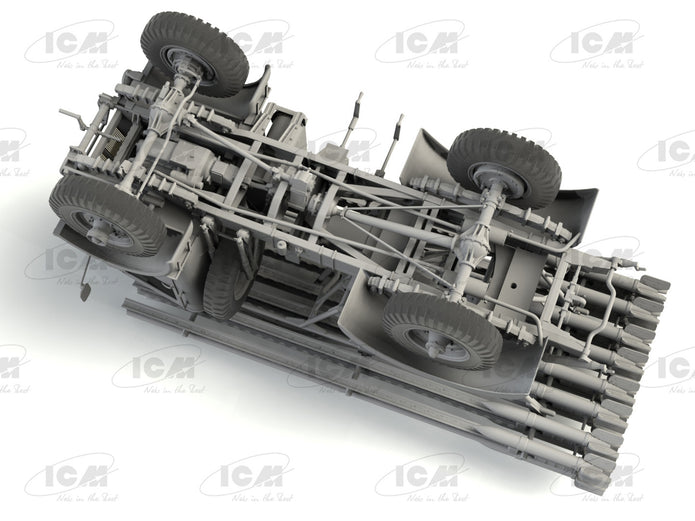 ICM 35591 Plastic model truck kit 1:35 BM-13-16 W.O.T 8 chassis WWII Soviet MLRS