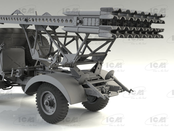 ICM 35591 Plastic model truck kit 1:35 BM-13-16 W.O.T 8 chassis WWII Soviet MLRS
