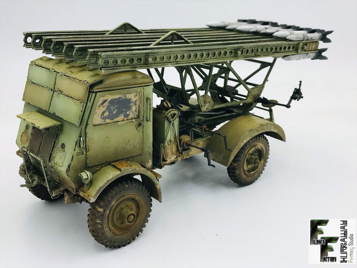 ICM 35591 Plastic model truck kit 1:35 BM-13-16 W.O.T 8 chassis WWII Soviet MLRS