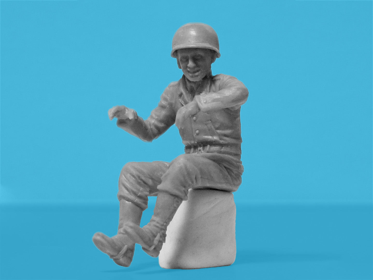 ICM 35599 Scale model kit 1: 35 WWII US Military Patrol (G7107 with MG M1919A4)