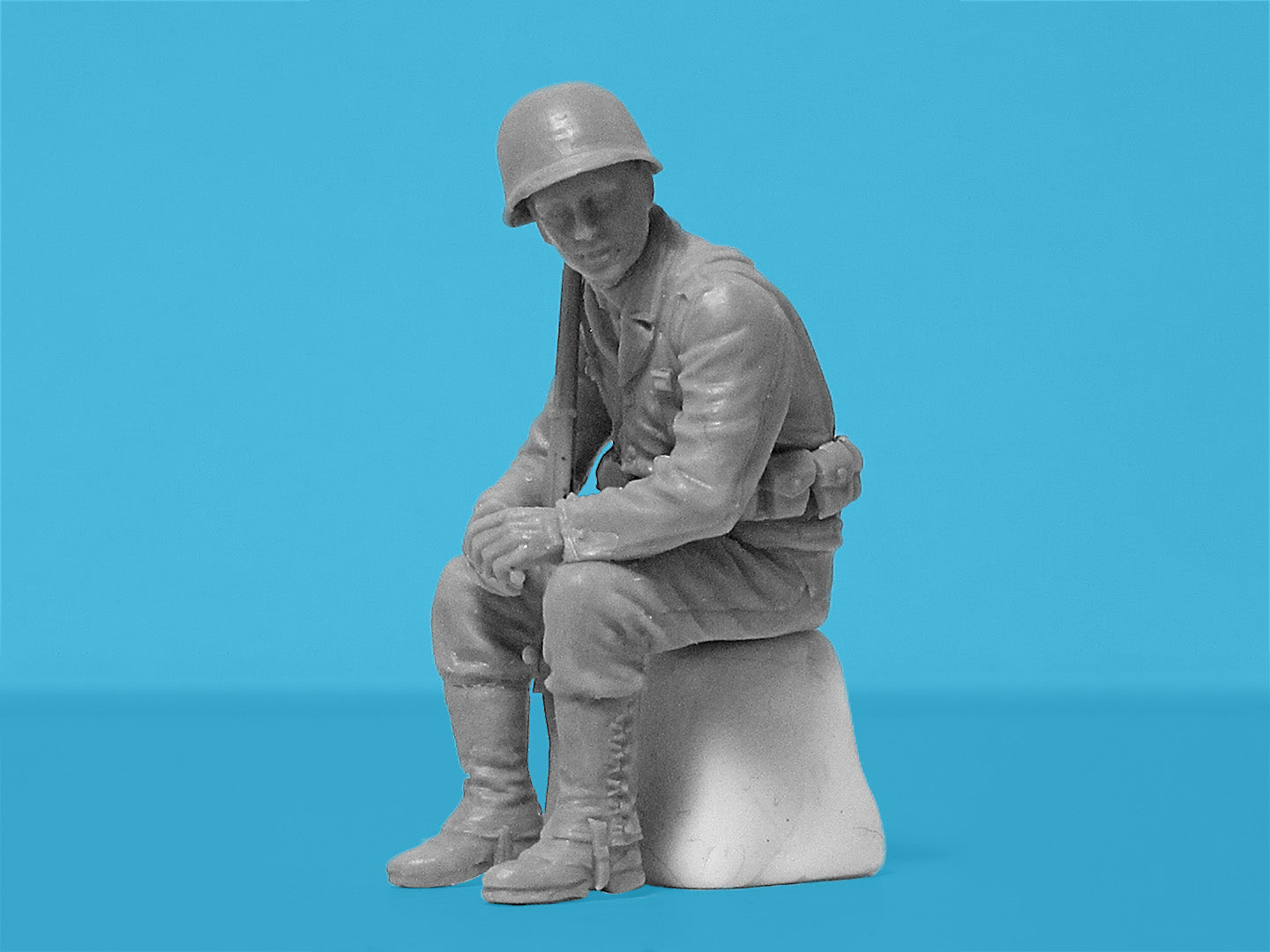 ICM 35599 Scale model kit 1: 35 WWII US Military Patrol (G7107 with MG M1919A4)