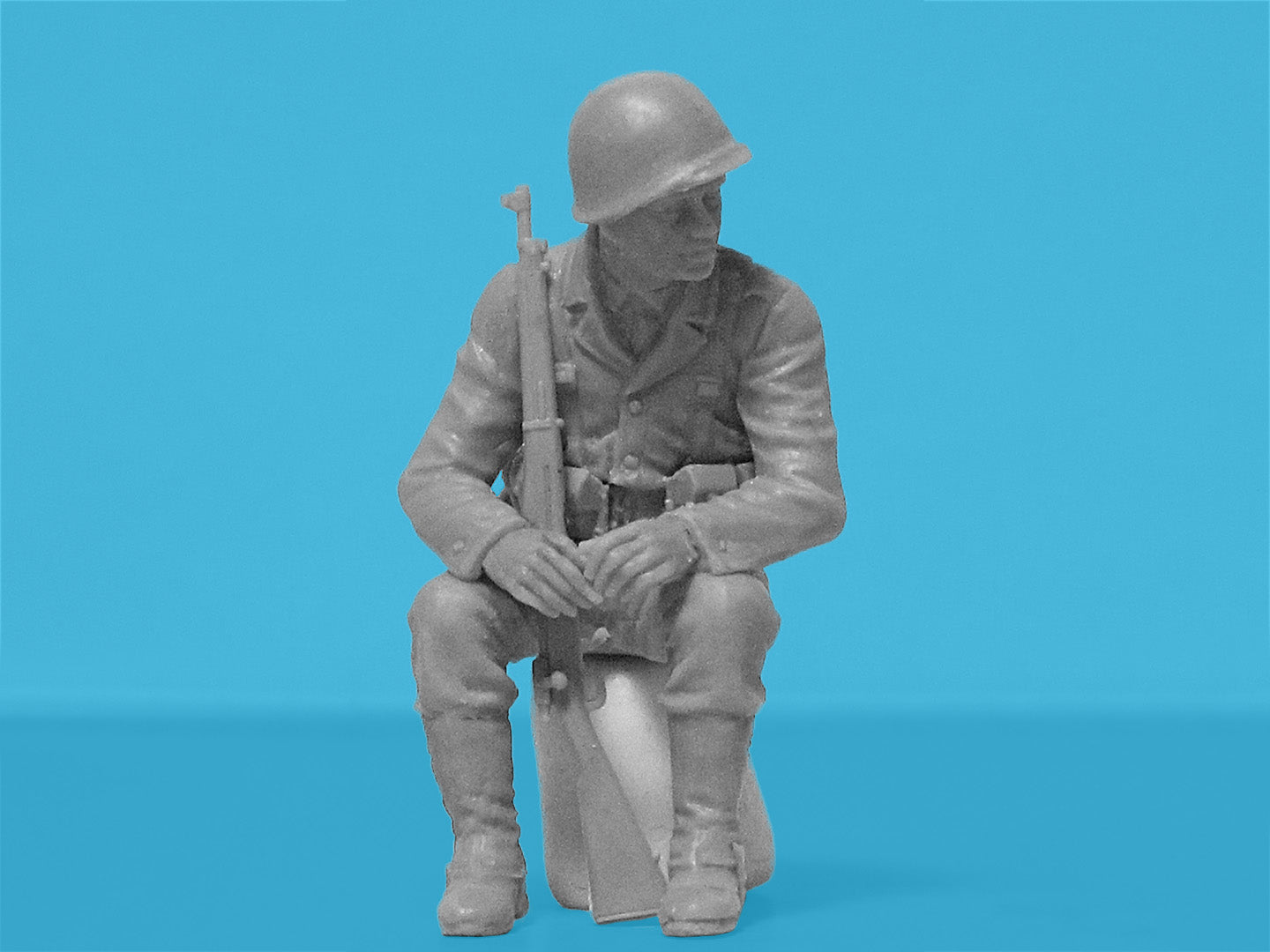 ICM 35599 Scale model kit 1: 35 WWII US Military Patrol (G7107 with MG M1919A4)