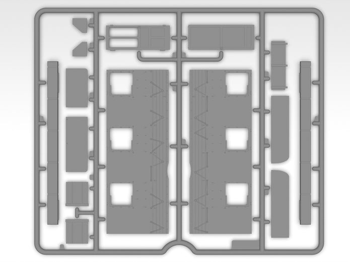 Monty’s office caravan Scale 1:35 ICM35603 Plastic Model Truck Kit