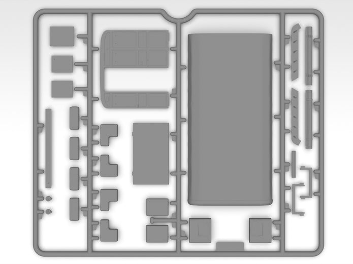 Monty’s office caravan Scale 1:35 ICM35603 Plastic Model Truck Kit