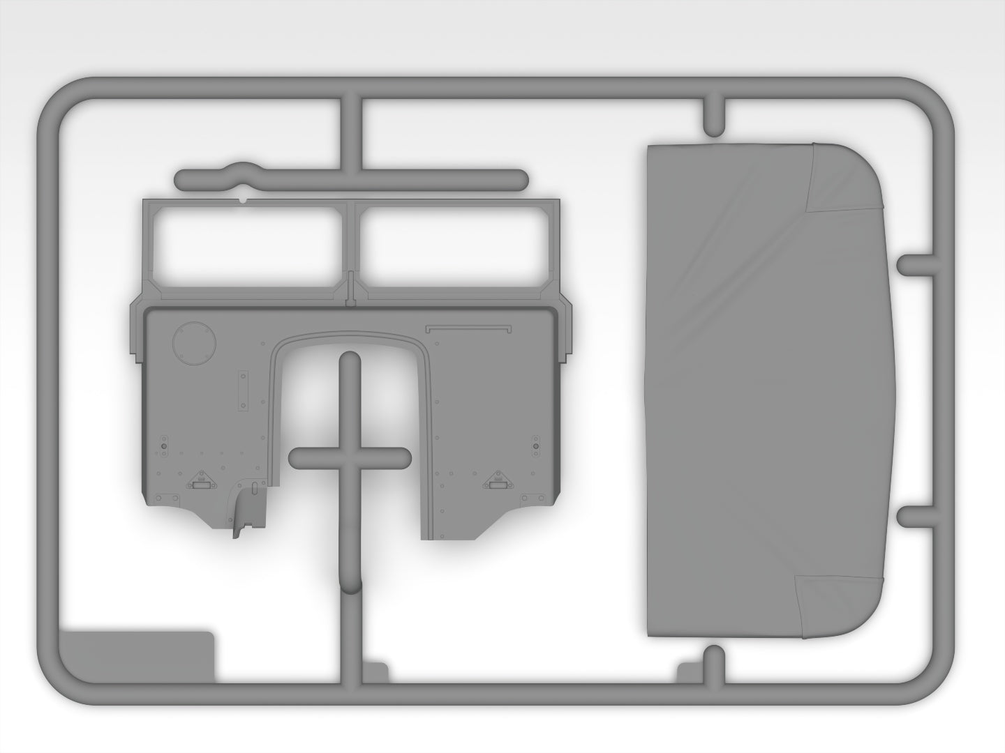 Monty’s office caravan Scale 1:35 ICM35603 Plastic Model Truck Kit