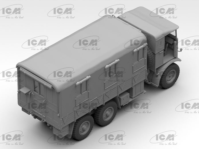 Monty’s office caravan Scale 1:35 ICM35603 Plastic Model Truck Kit