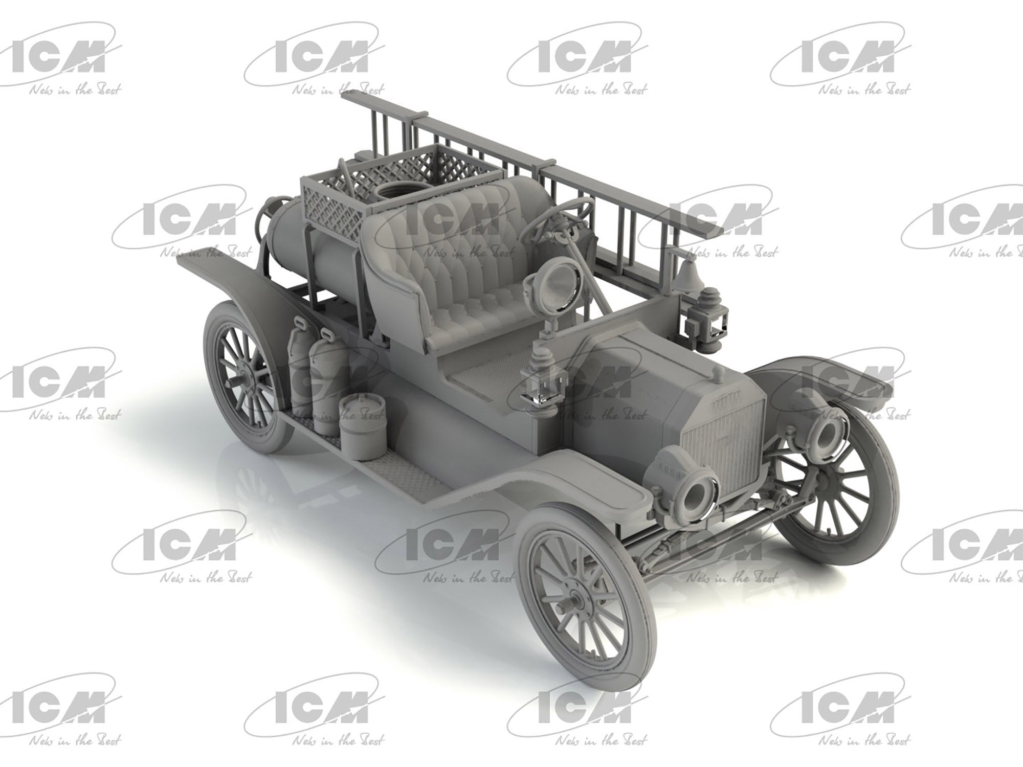 ICM 35605 Plastic model Truck kit Scale 1:35 ModelT 1914 Fire Truck American Car