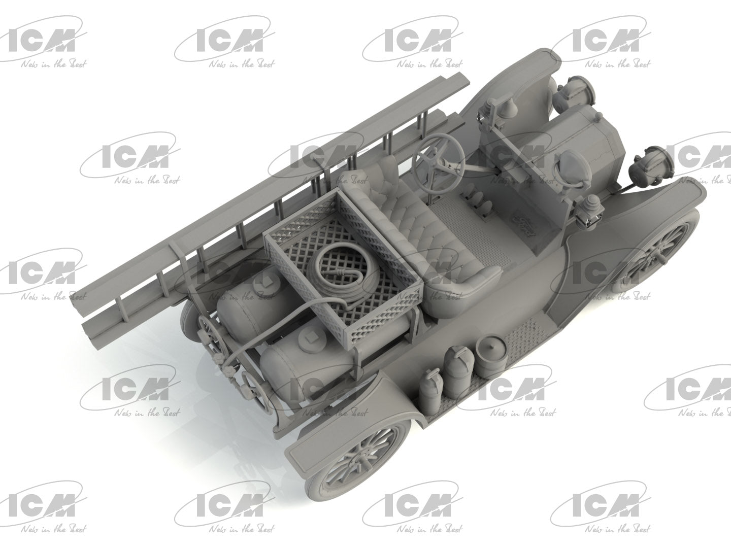 ICM 35606 Plastic model Scale 1:35 Model T 1914 Fire Truck with Crew models kit