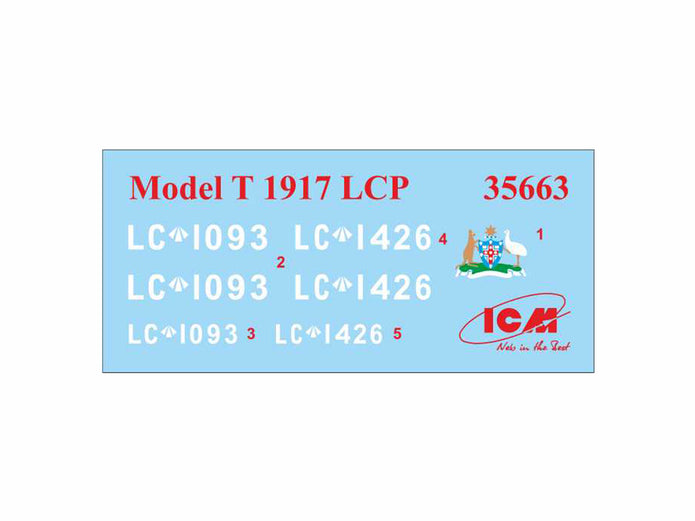 ICM 35607 Plastic model kit car Scale 1:35 Model T 1917 LCP with Vickers MG