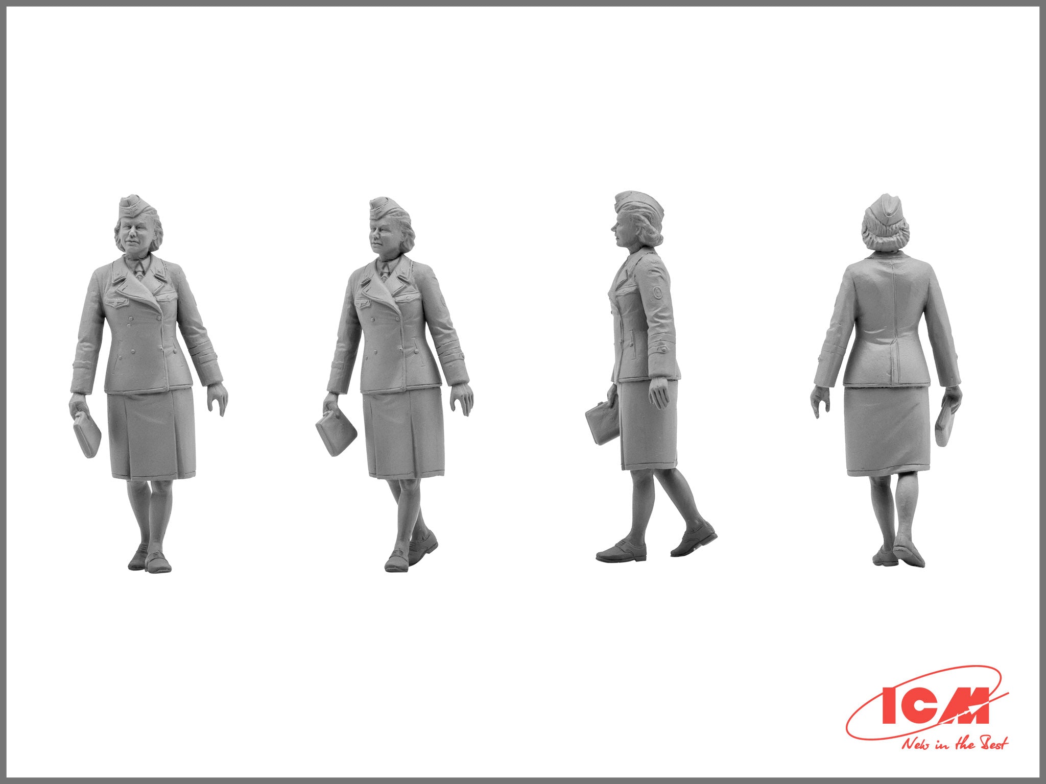 ICM 35611 Plastic model kit Scale 1:35 WWII German Staff Personnel (4 figures)