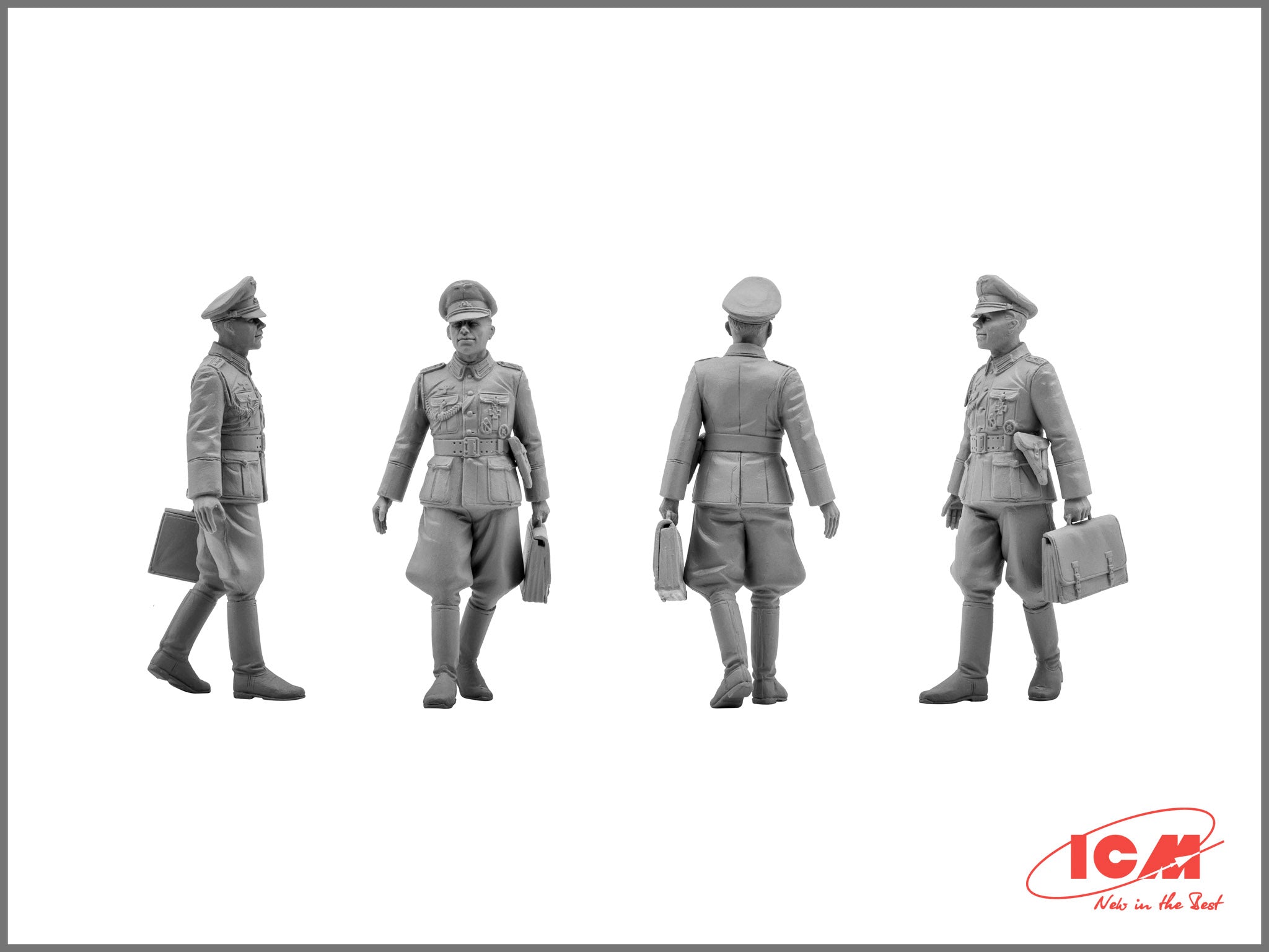 ICM 35611 Plastic model kit Scale 1:35 WWII German Staff Personnel (4 figures)