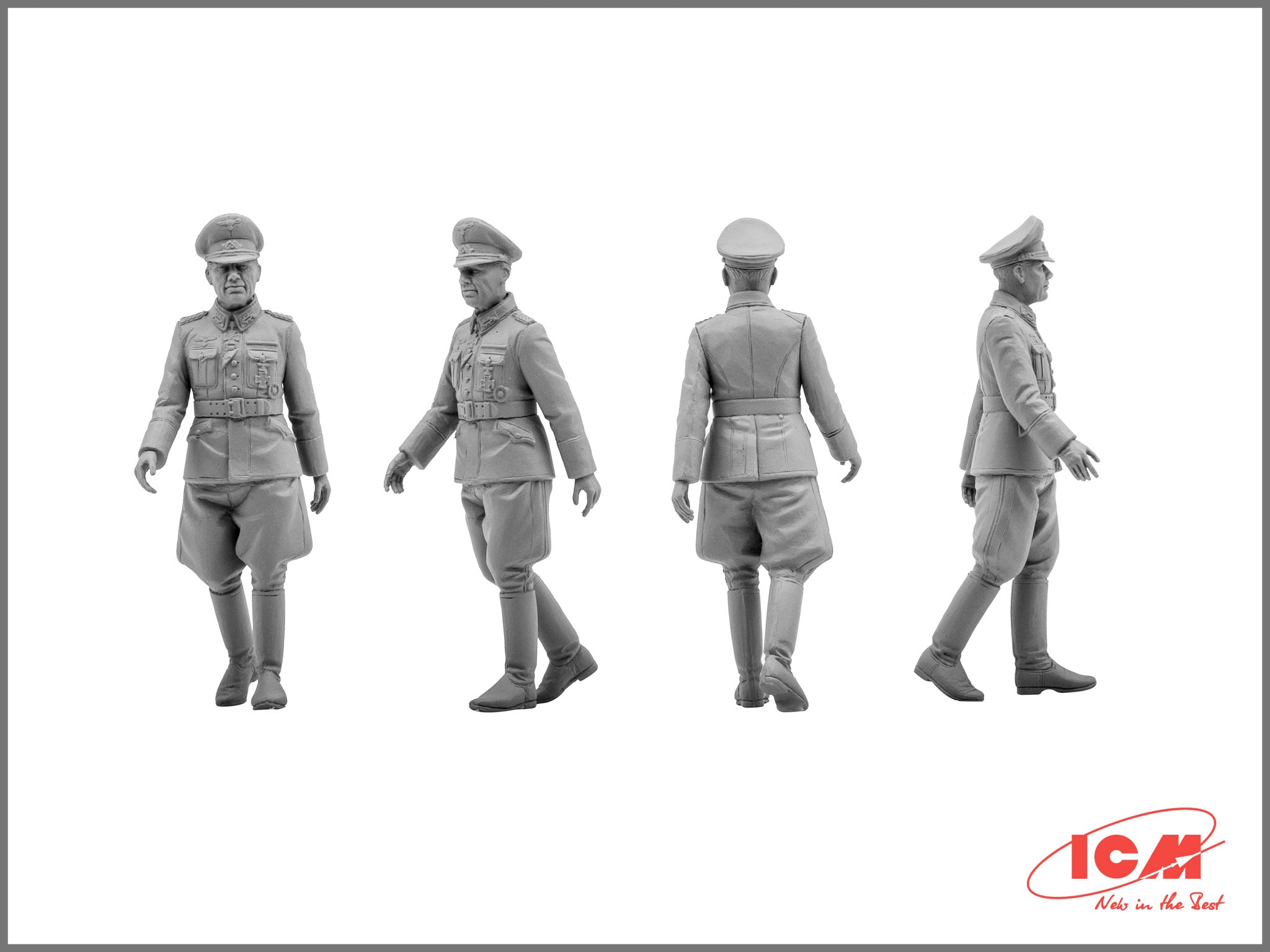 ICM 35611 Plastic model kit Scale 1:35 WWII German Staff Personnel (4 figures)