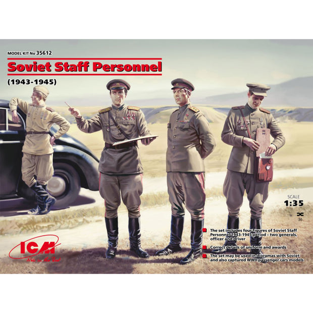 ICM 35612 Plastic model figures kit Scale 1:35 Soviet Staff Personnel 1939-1945