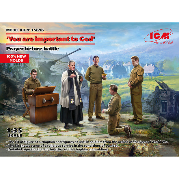 You are important to God Prayer before battle 1:35 Plastic Model figure ICM35616