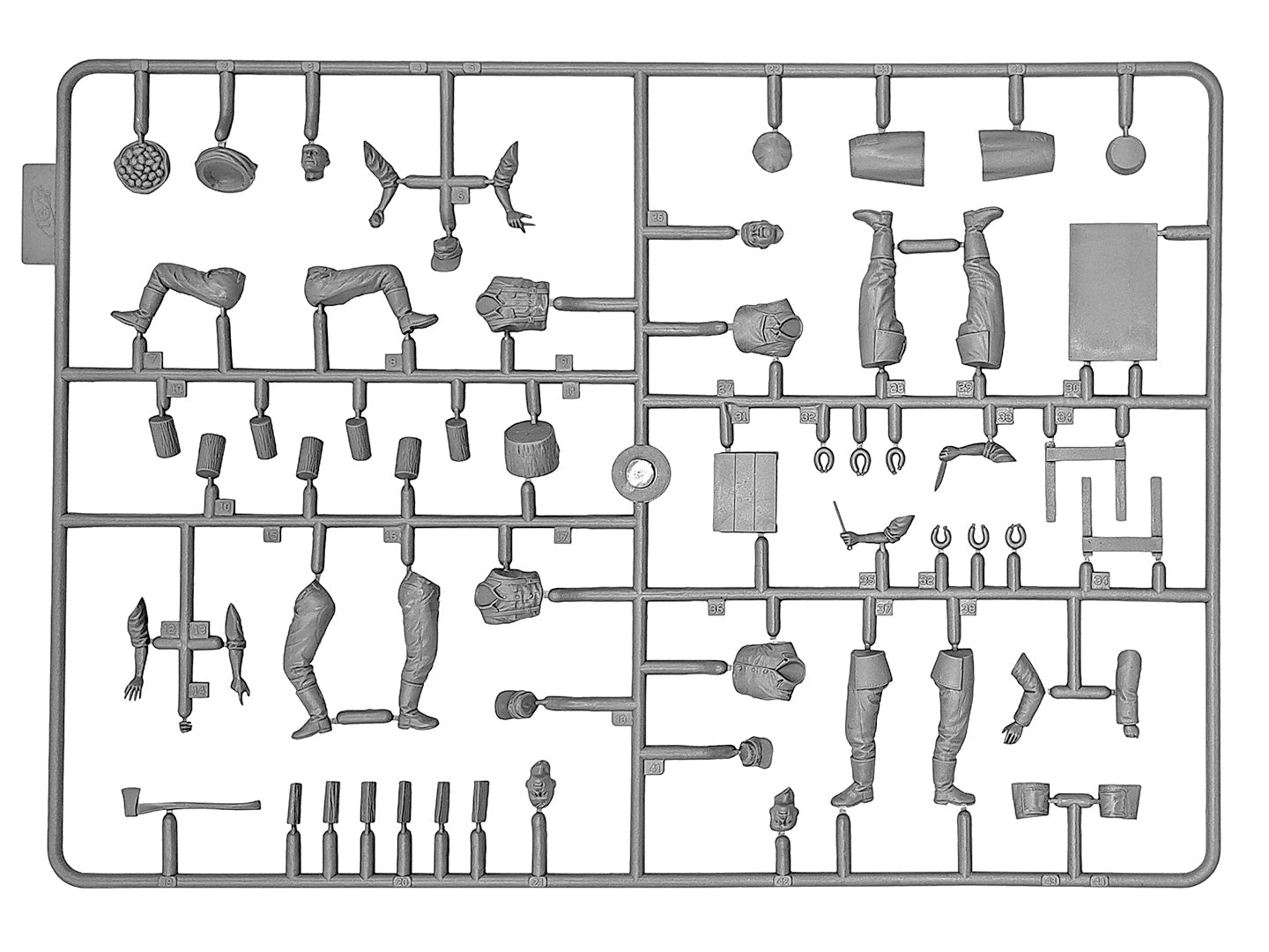 Feldküche WWII German Field Kitchen with cooks Scale 1:35 ICM35618 Plastic Model Figures Kit