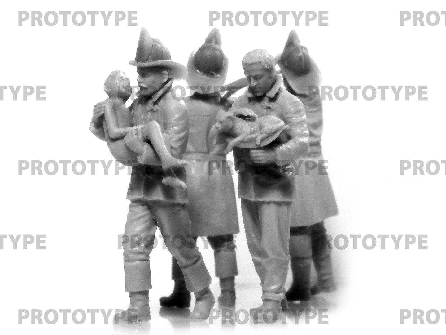 ICM 35622 Plastic model kit figures Scale 1:35 American Fire Truck Crew (1910s)