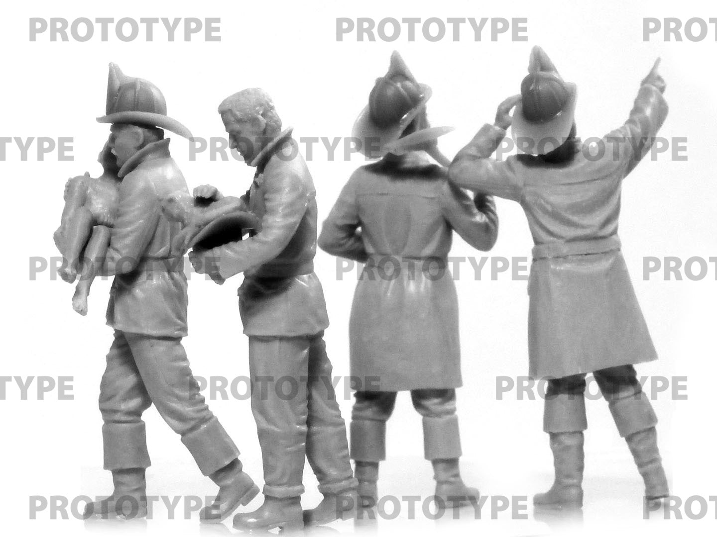 ICM 35622 Plastic model kit figures Scale 1:35 American Fire Truck Crew (1910s)