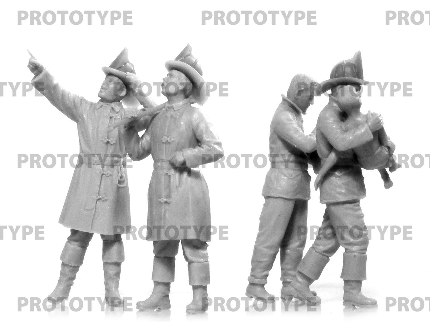 ICM 35622 Plastic model kit figures Scale 1:35 American Fire Truck Crew (1910s)