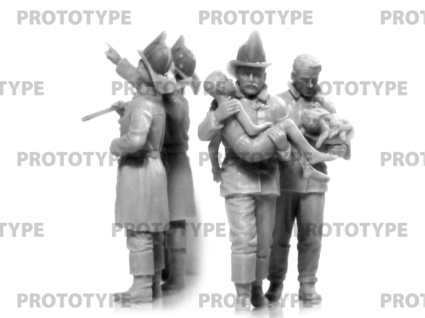 ICM 35622 Plastic model kit figures Scale 1:35 American Fire Truck Crew (1910s)