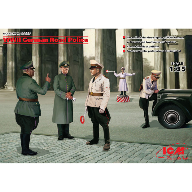 ICM 35633 Scale model figures 1:35 WWII German road police plastic models kits