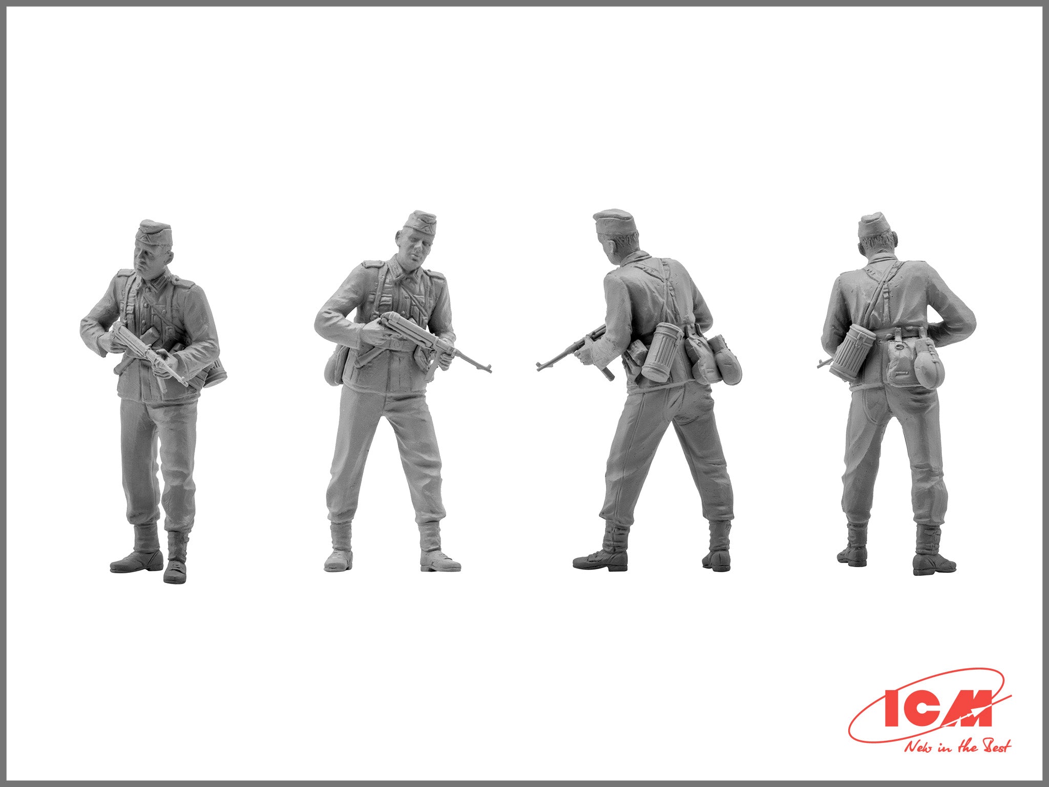 ICM 35634 Plastic model kit figures Scale 1:35 German tank riders, (1942-1945)