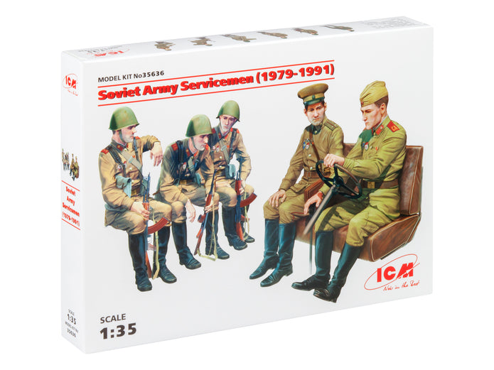Soviet Army Servicemen (1979-1991) 5 figures Scale 1:35 ICM35636 Plastic Model Figures Kit