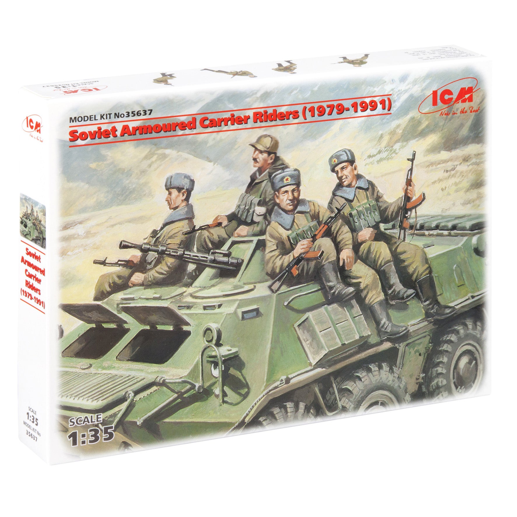 ICM 35637 Plastic model kit Scale 1:35 Soviet armored carrier riders, 1979-1991