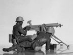 ICM 35645 Plastic model figures kit Scale 1:35 WWII German MG08 MG Team 2figures