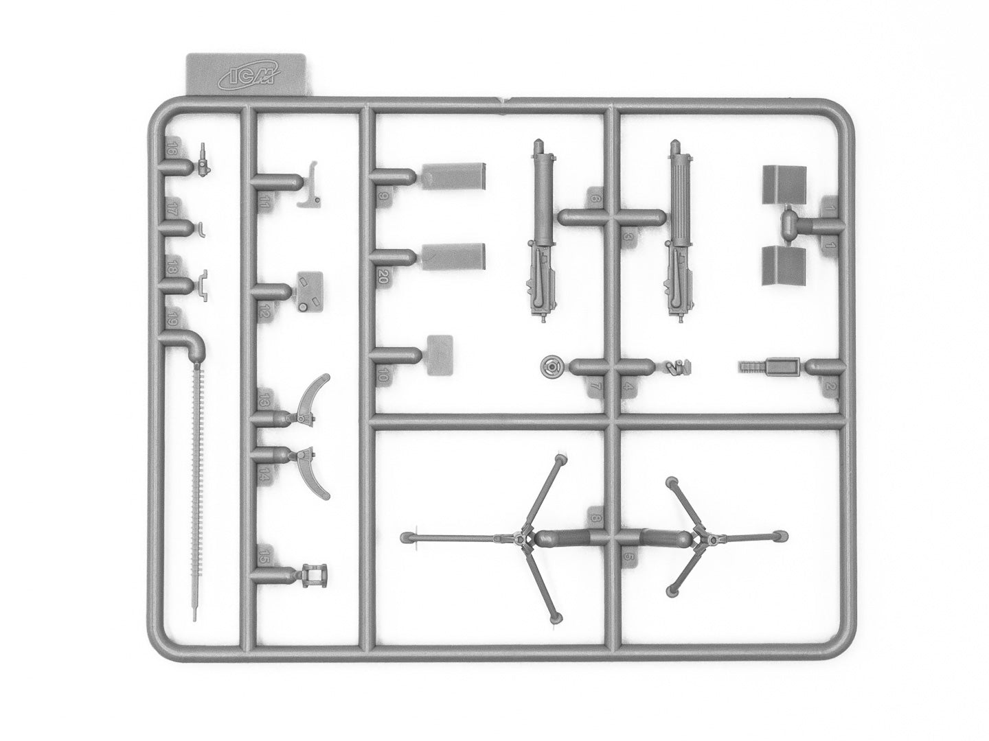 ICM 35646 Plastic model figures kit 1:35 WWII British Vickers MG Crew 2 figures