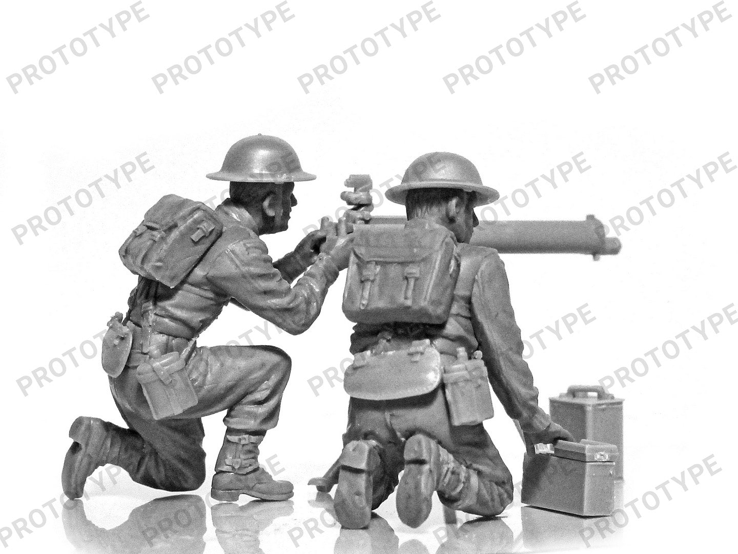 ICM 35646 Plastic model figures kit 1:35 WWII British Vickers MG Crew 2 figures