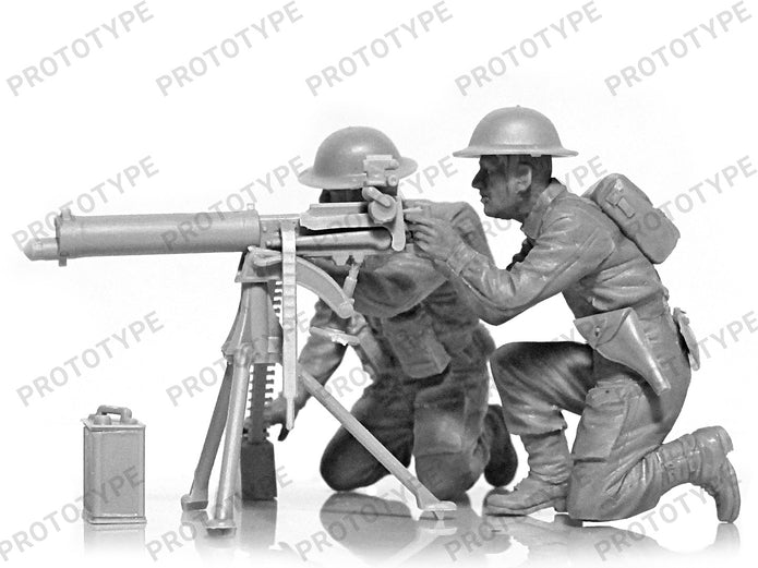 ICM 35646 Plastic model figures kit 1:35 WWII British Vickers MG Crew 2 figures