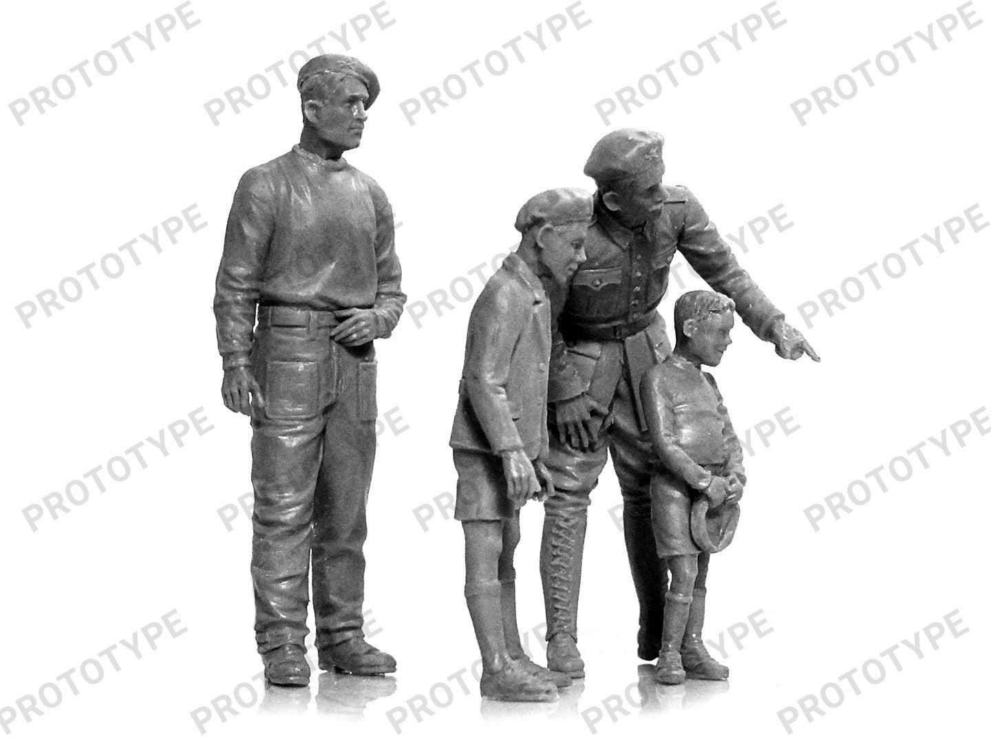 ICM 35647 Plastic model figures kit Scale 1:35 WWII French Tank Crew (5 figures)