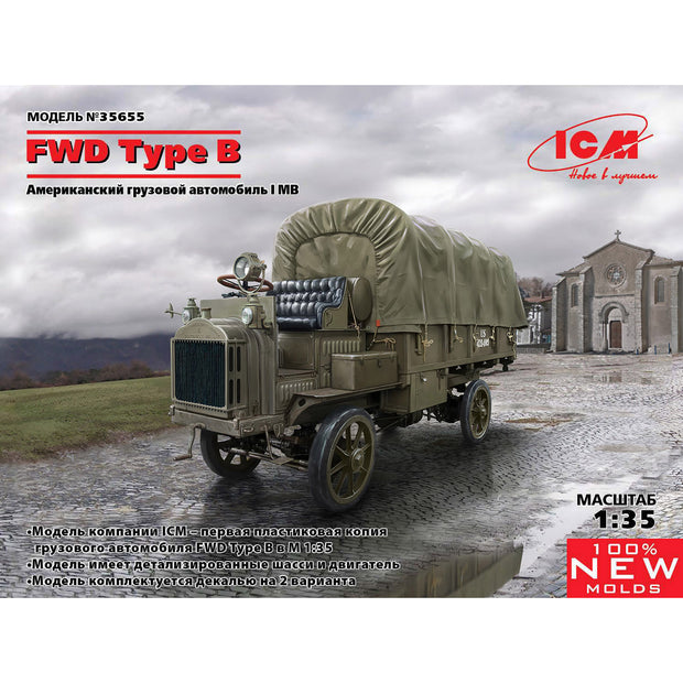 ICM 35655 Plastic model kit Scale 1:35 FWD TypeB WWI US Army Truck - kits models