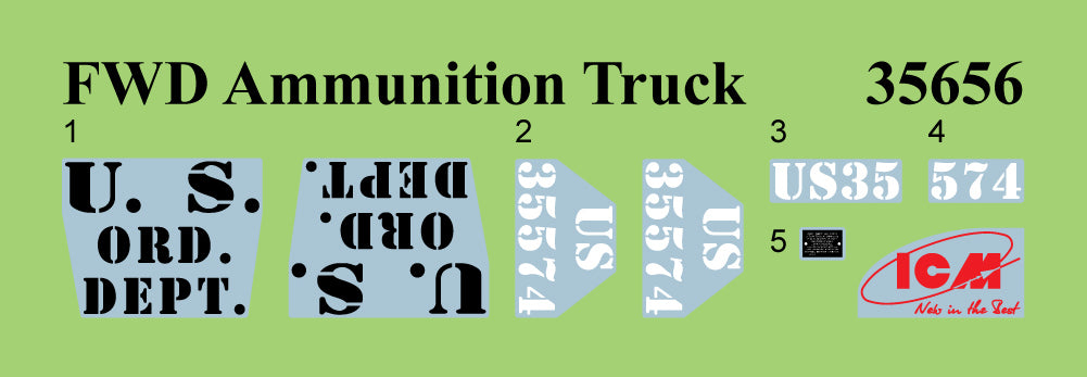 FWD Type B WWI US Ammunition Truck ICM 35656 Scale 1:35 Plastic Model Kit