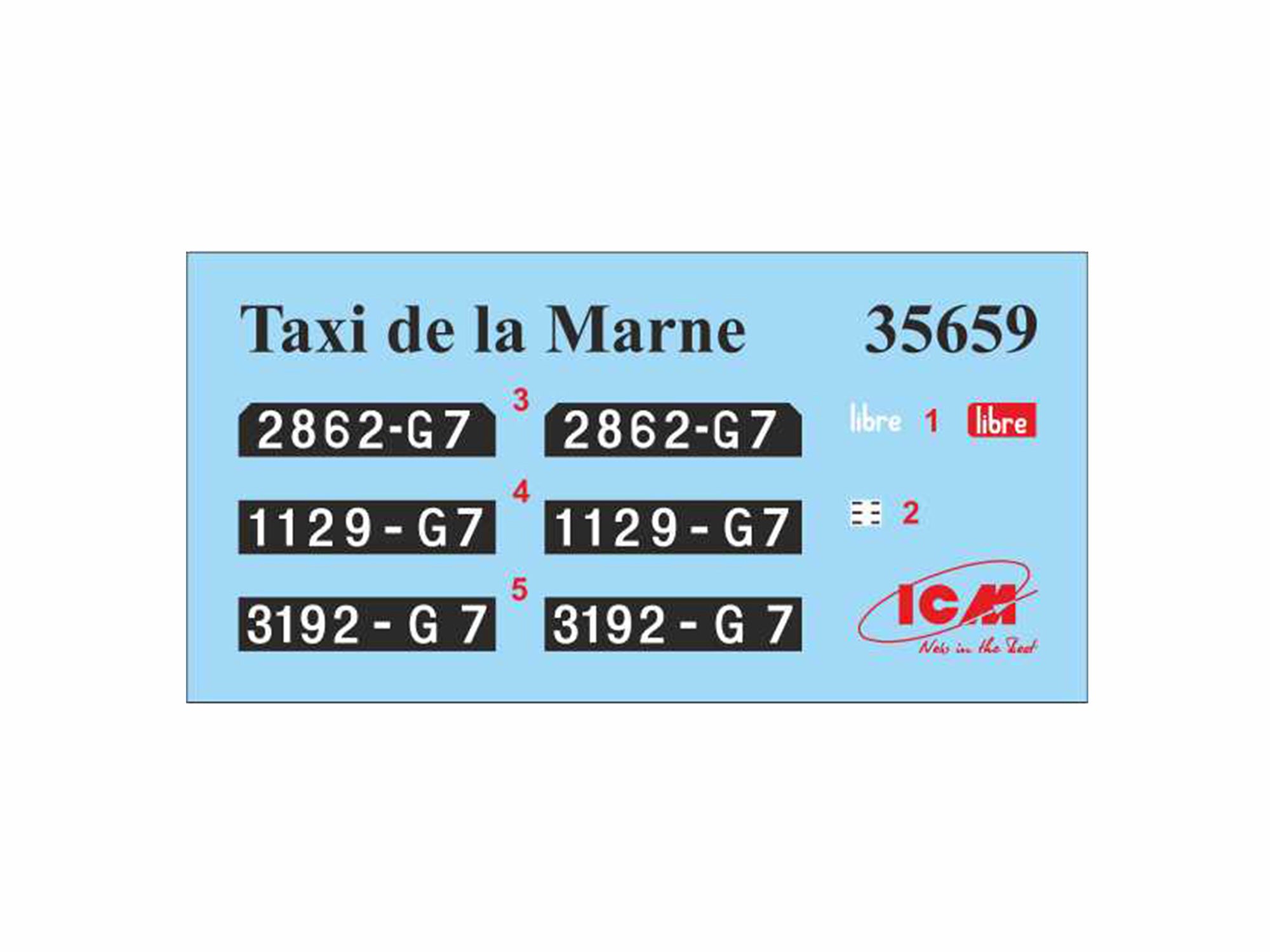 ICM 35659 Plastic model Car kit Scale 1:35 Taxi de la Marne (1914), French Car