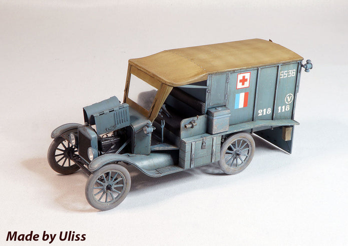 ICM 35661 Plastic model Car kit Scale 1:35 Model T 1917 Ambulance, WWI American