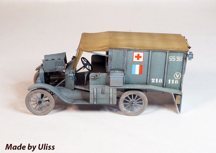 ICM 35661 Plastic model Car kit Scale 1:35 Model T 1917 Ambulance, WWI American