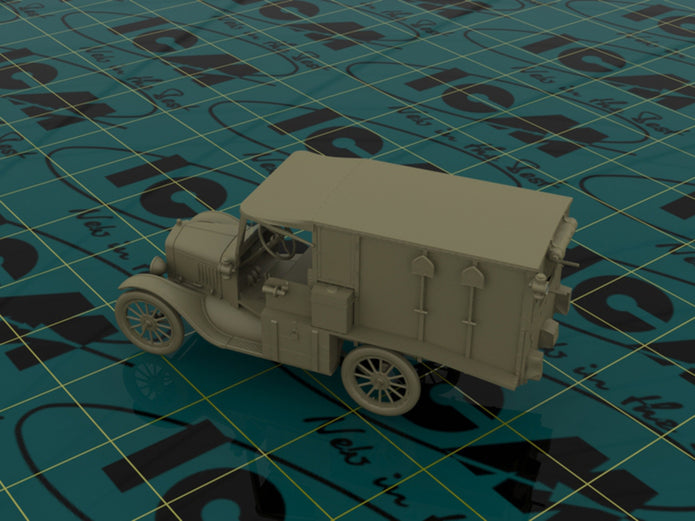 ICM 35661 Plastic model Car kit Scale 1:35 Model T 1917 Ambulance, WWI American