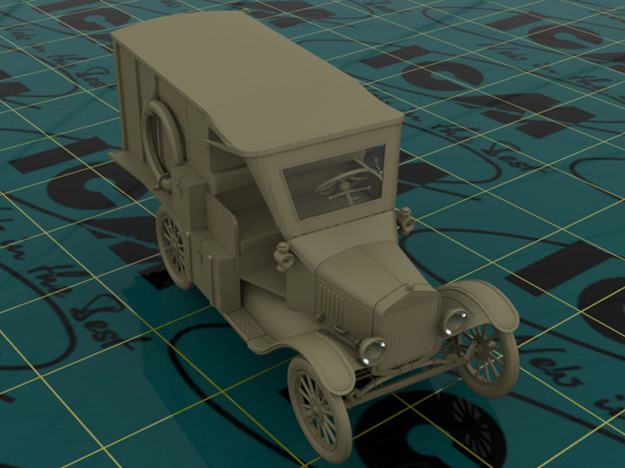 ICM 35662 car kit models 1:35 Model T 1917 Ambulance with US medical personnel