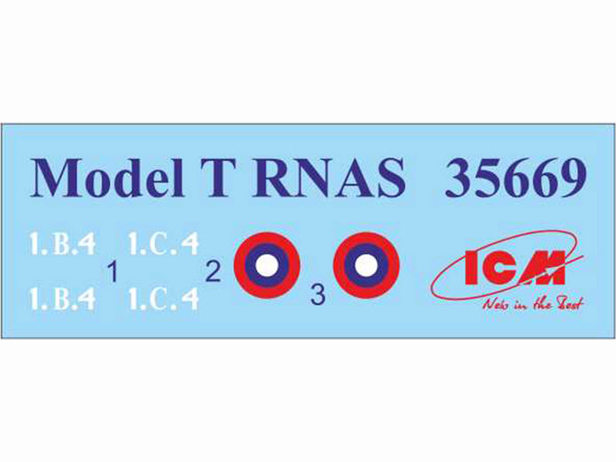 ICM 35670 Scale model kit 1:35 Model T RNAS Armoured Car WWI British Tank Crew