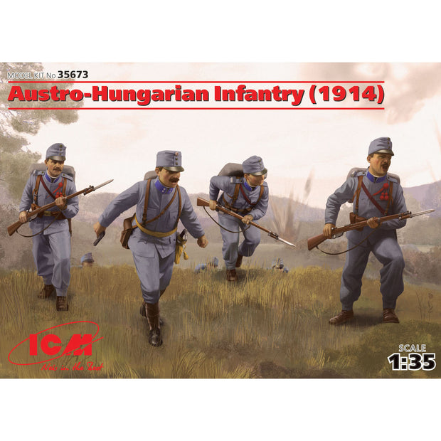 ICM 35673 Plastic model kit figures Scale 1:35 Austro-Hungarian Infantry (1914)