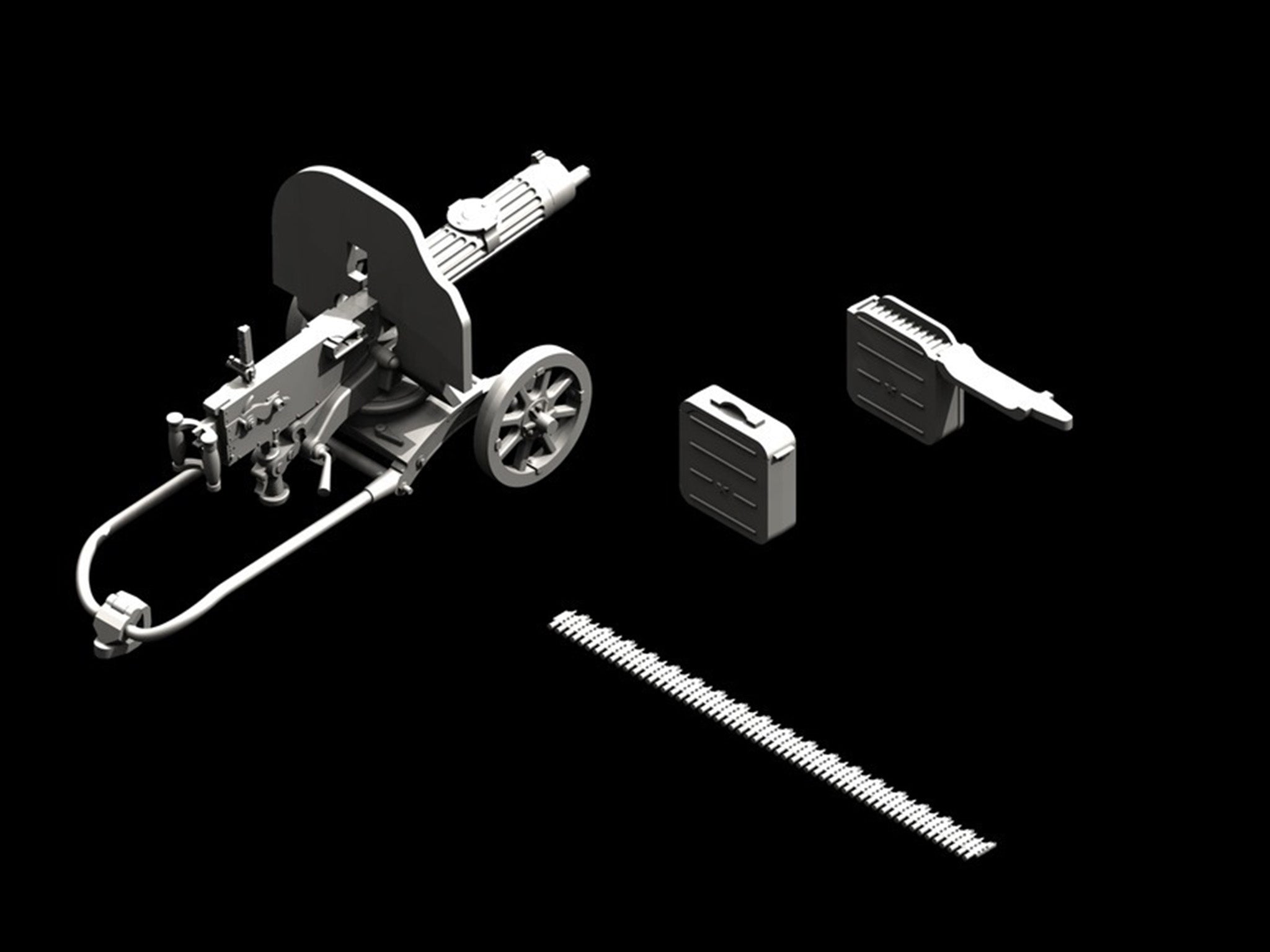 ICM 35676 Plastic model kit Scale 1:35 Soviet Maxim machine gun 1941 kits model