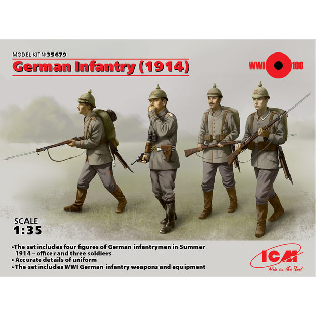ICM 35679 Plastic model kit figures 1:35 WWI German infantry, 1914 kits model