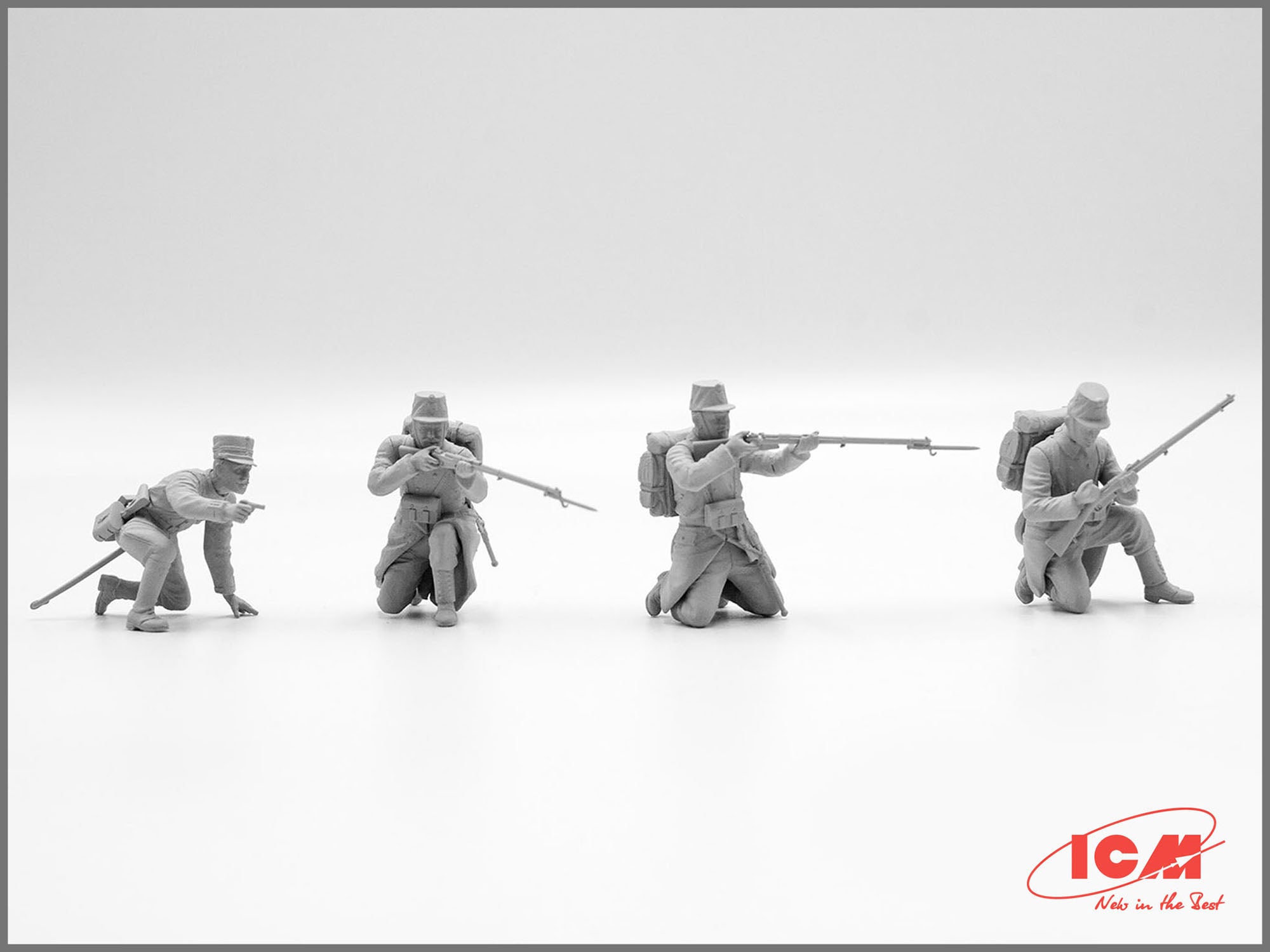ICM 35680 Plastic model figures kit Scale 1:35 WWI Belgian Infantry - models kit