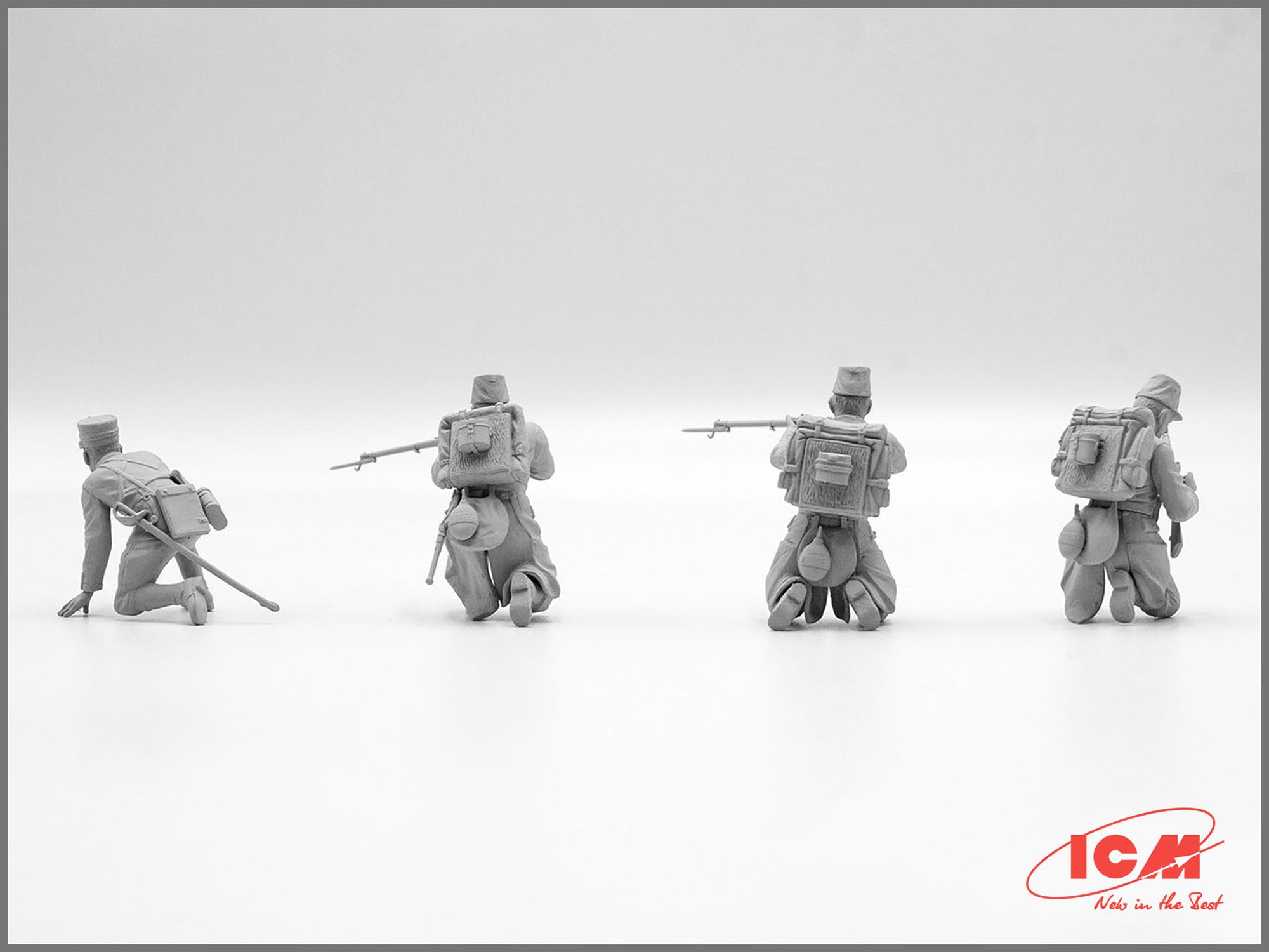 ICM 35680 Plastic model figures kit Scale 1:35 WWI Belgian Infantry - models kit
