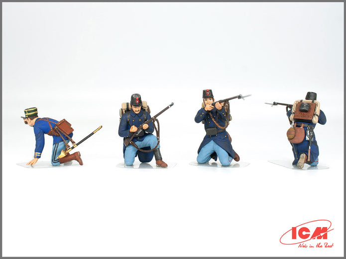 ICM 35680 Plastic model figures kit Scale 1:35 WWI Belgian Infantry - models kit