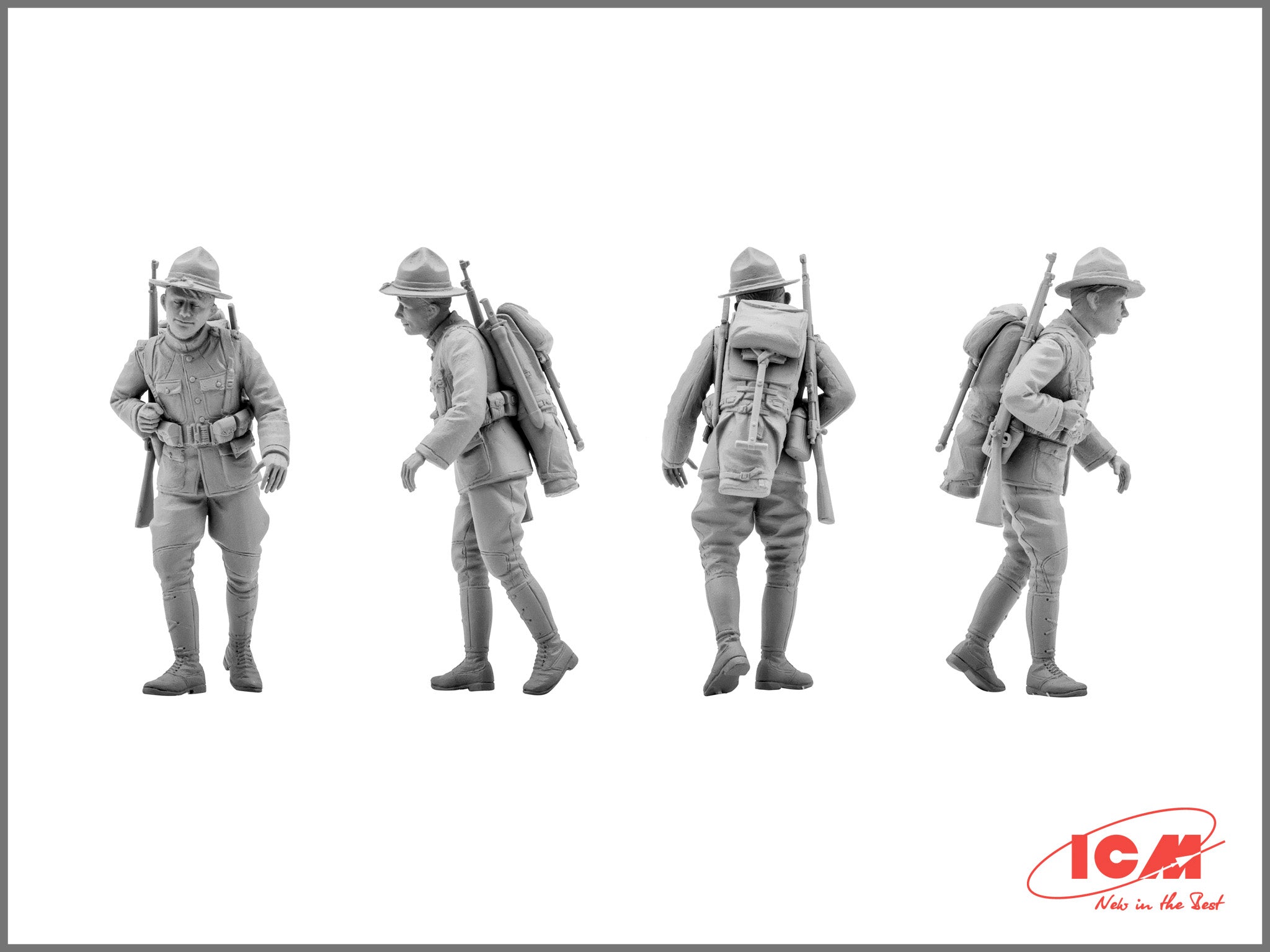 ICM 35689 Plastic model figures kit Scale 1:35 US Infantry (1917) modelling kit
