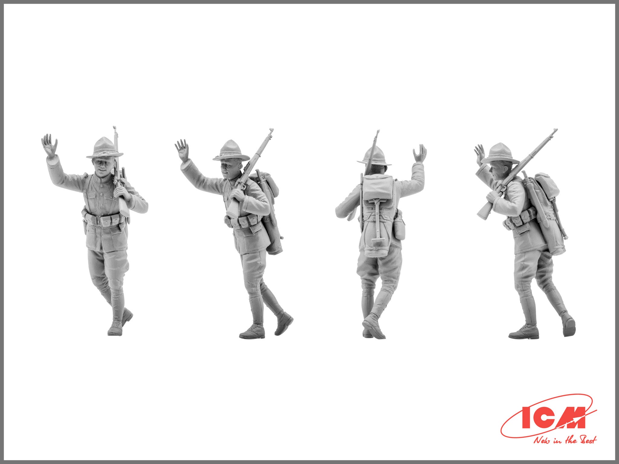 ICM 35689 Plastic model figures kit Scale 1:35 US Infantry (1917) modelling kit